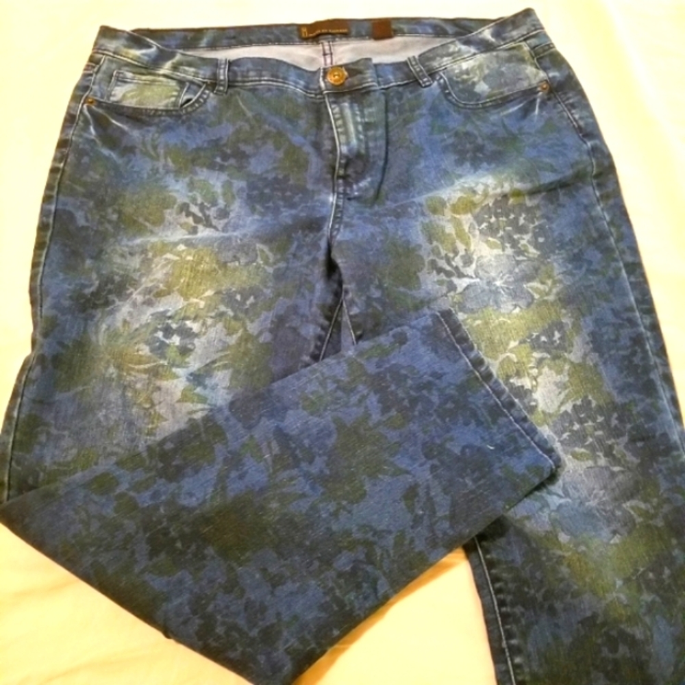 Floral Print Jeans. i jeans By Buffalo Sz 14 Denim. Womens. - Picture 2 of 16